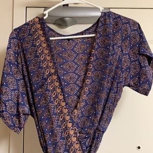 Bohemian style wrap dress for